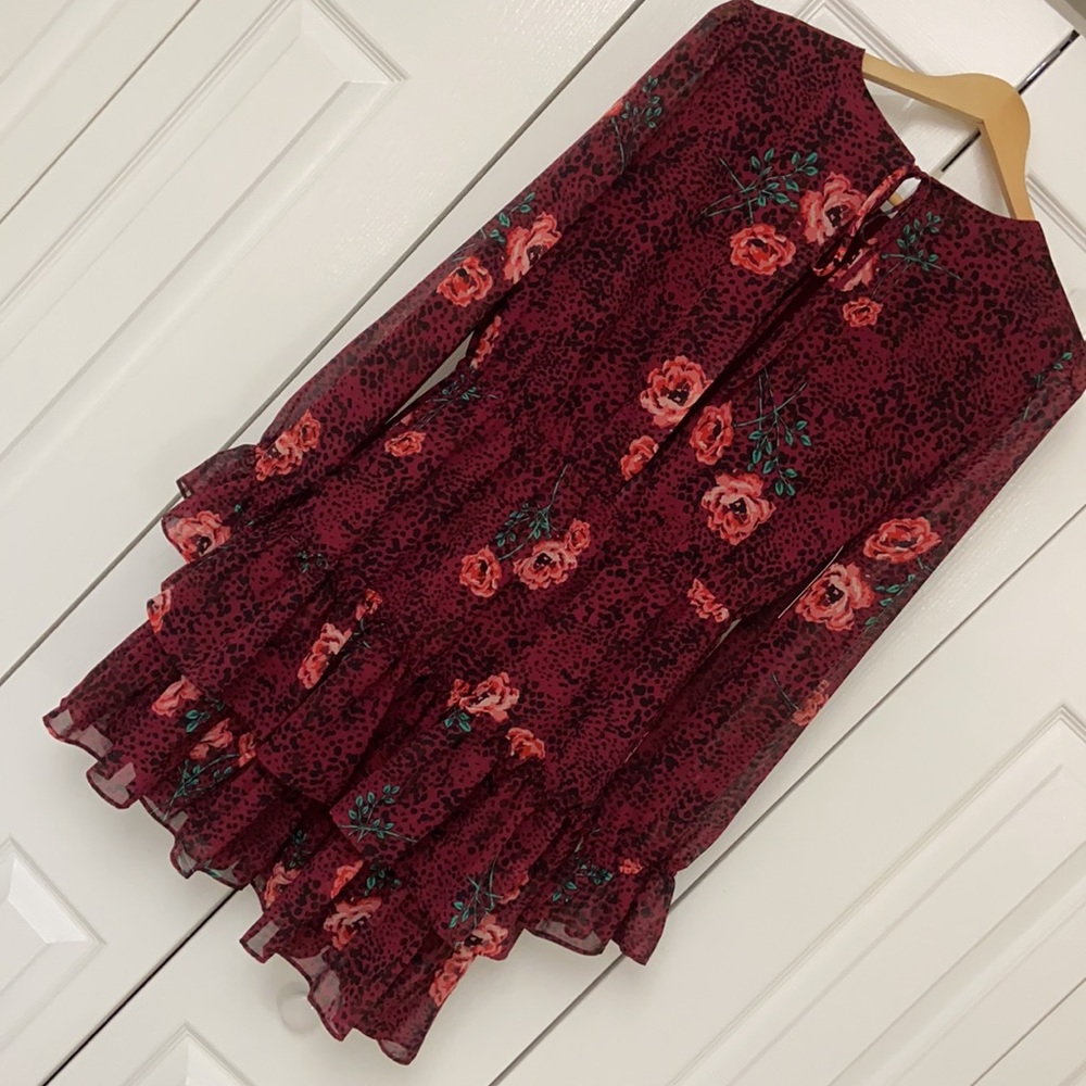 Floral Ruffle Mini Dress. - Picture 8 of 8